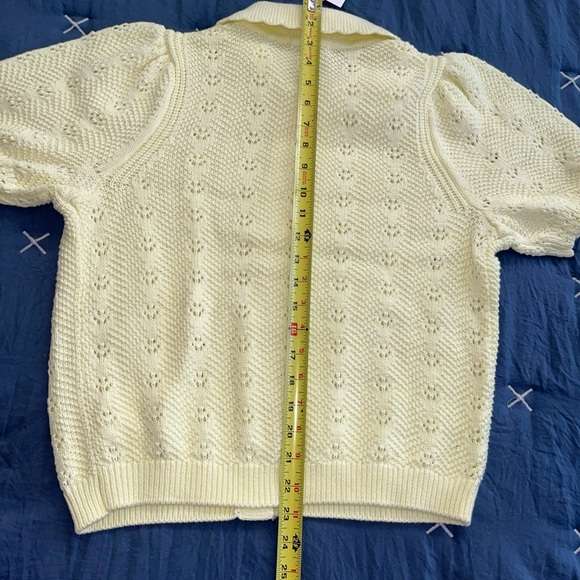 Free Assembly Women's Yellow Cardigan Sweater - Picture 9 of 10